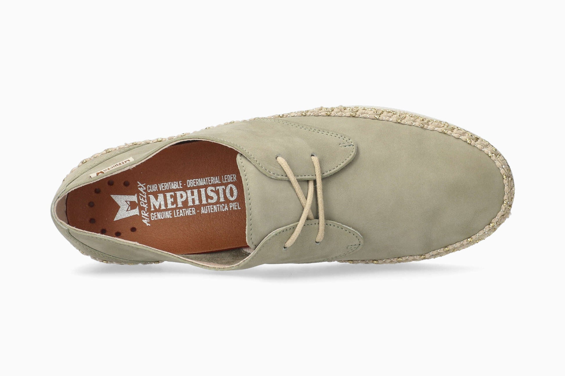 Voleta Mephisto Women's Shoe Light Khaki Top