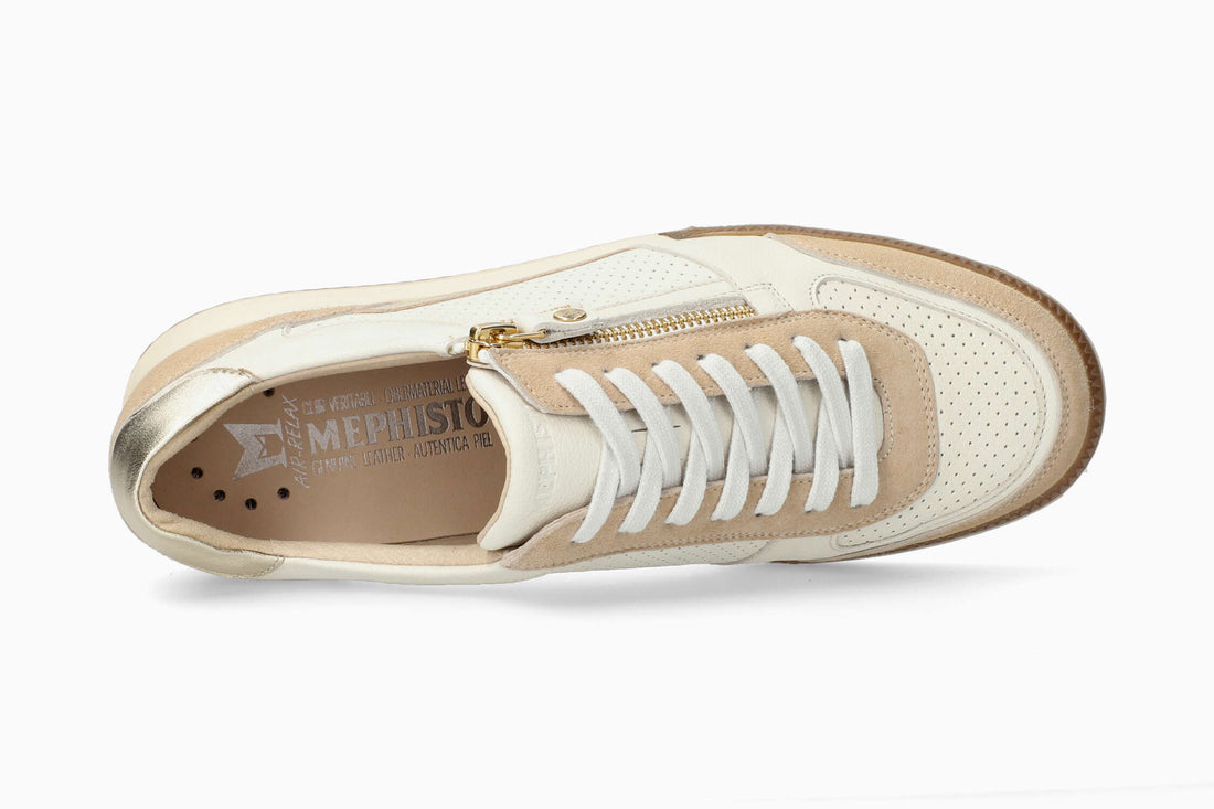 Mephisto Women's Sneaker Walie Beige Top