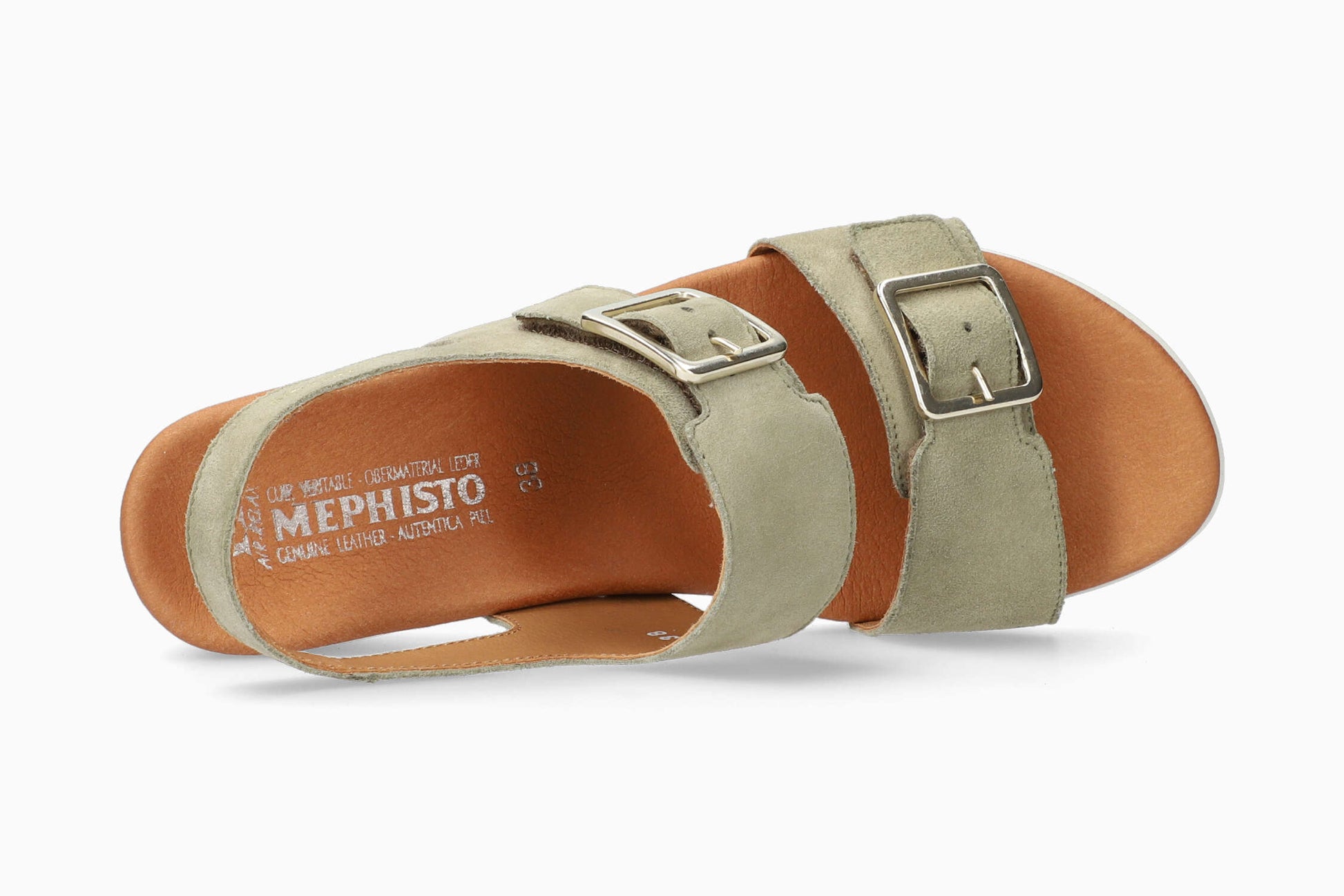 Mephisto Women's Sandal Ysabel Light Khaki Top