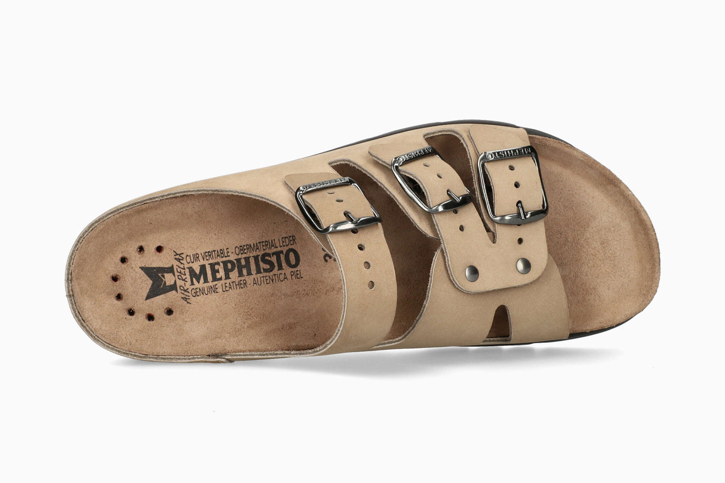 Mephisto Zach Fit. Light Taupe Men's Sandal Top