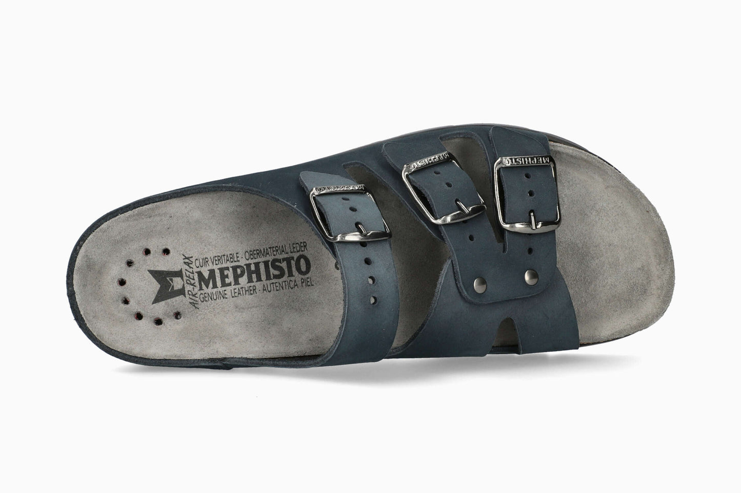 Mephisto Zach Fit. Navy Men's Sandal Top