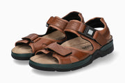 Mephisto Men's Sandals Shark Fit Chestnut Brown