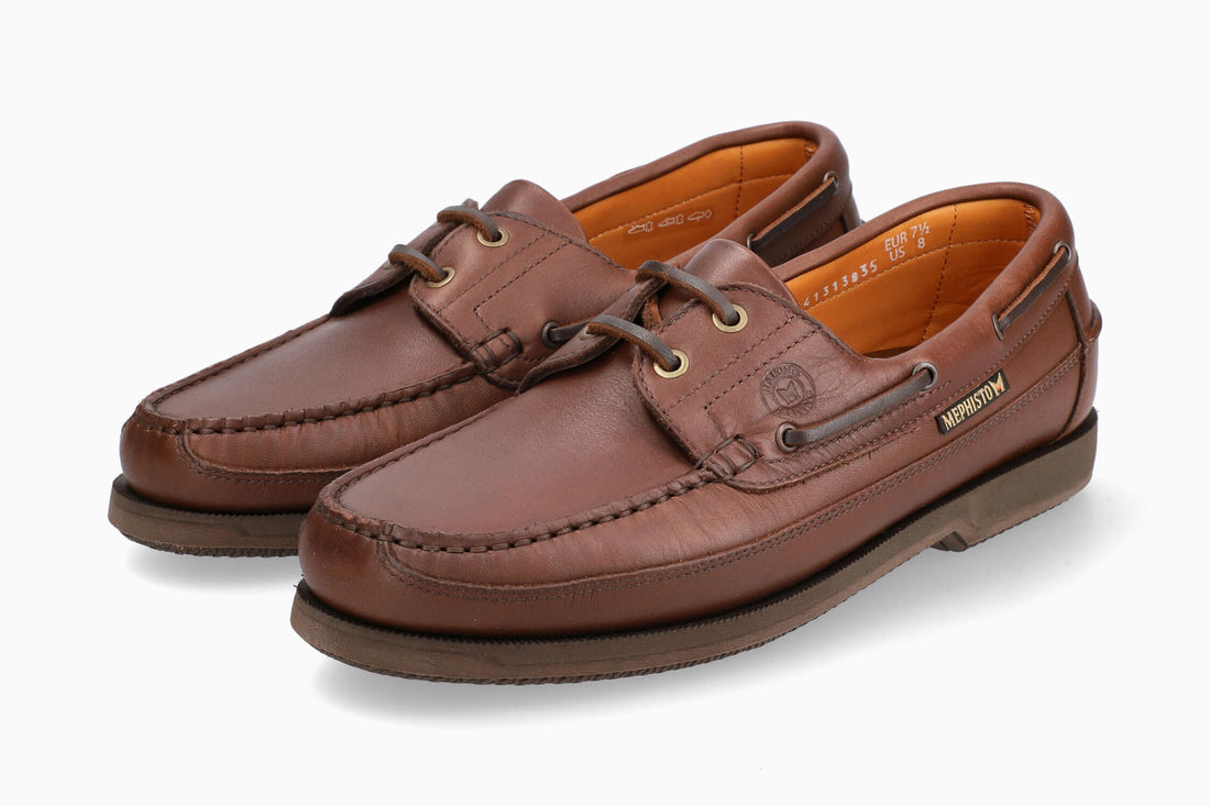 Mephisto Hurrikan Boat Shoe Dark Brown