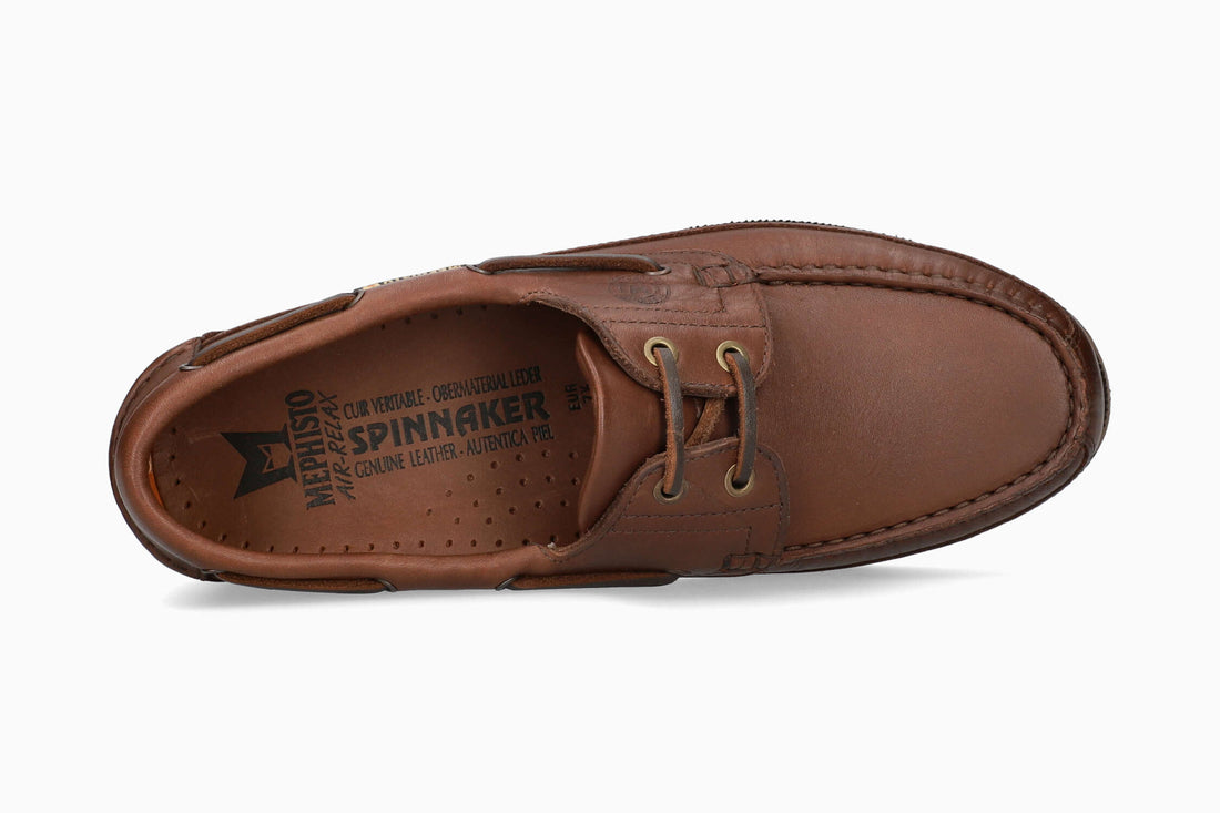 Mephisto Hurrikan Boat Shoe Dark Brown Top
