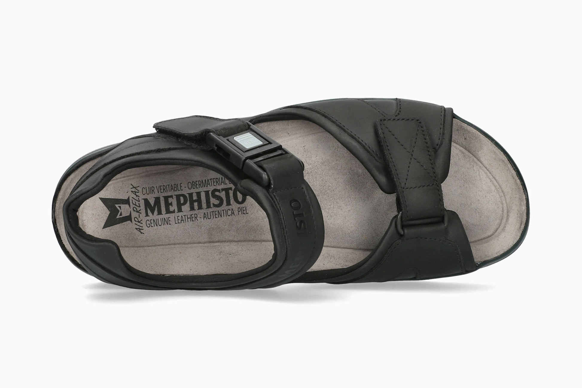 Mephisto Men's Sandals Shark Fit Black Top