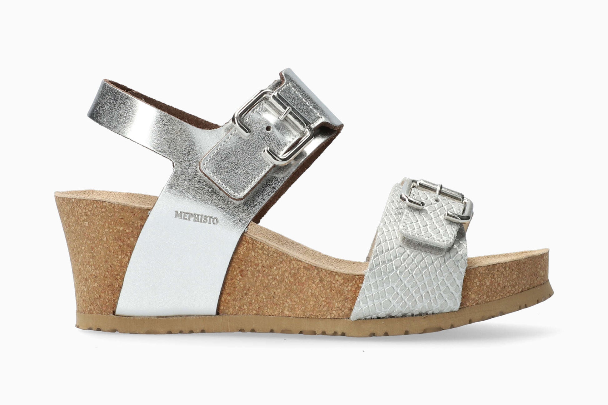 Lissandra Mephisto Women's Wedge Sandals Nickel