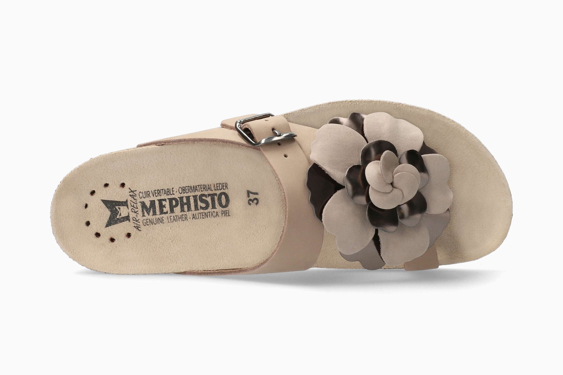 Mephisto Helen Flower Women's Sandal Light Taupe Top