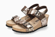 Lissandra Mephisto Women's Wedge Sandals Dark Brown Full Pair