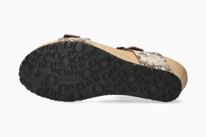 Lissandra Mephisto Women's Wedge Sandals Dark Brown Sole