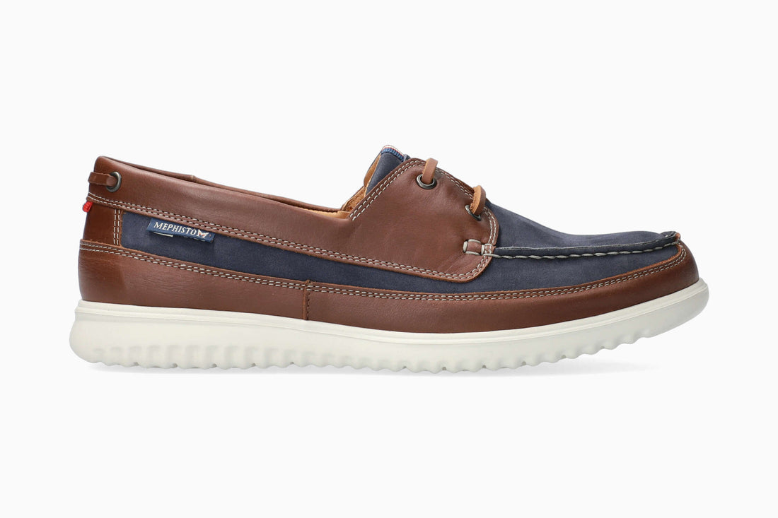 Mephisto Trevis Boat Shoe Navy