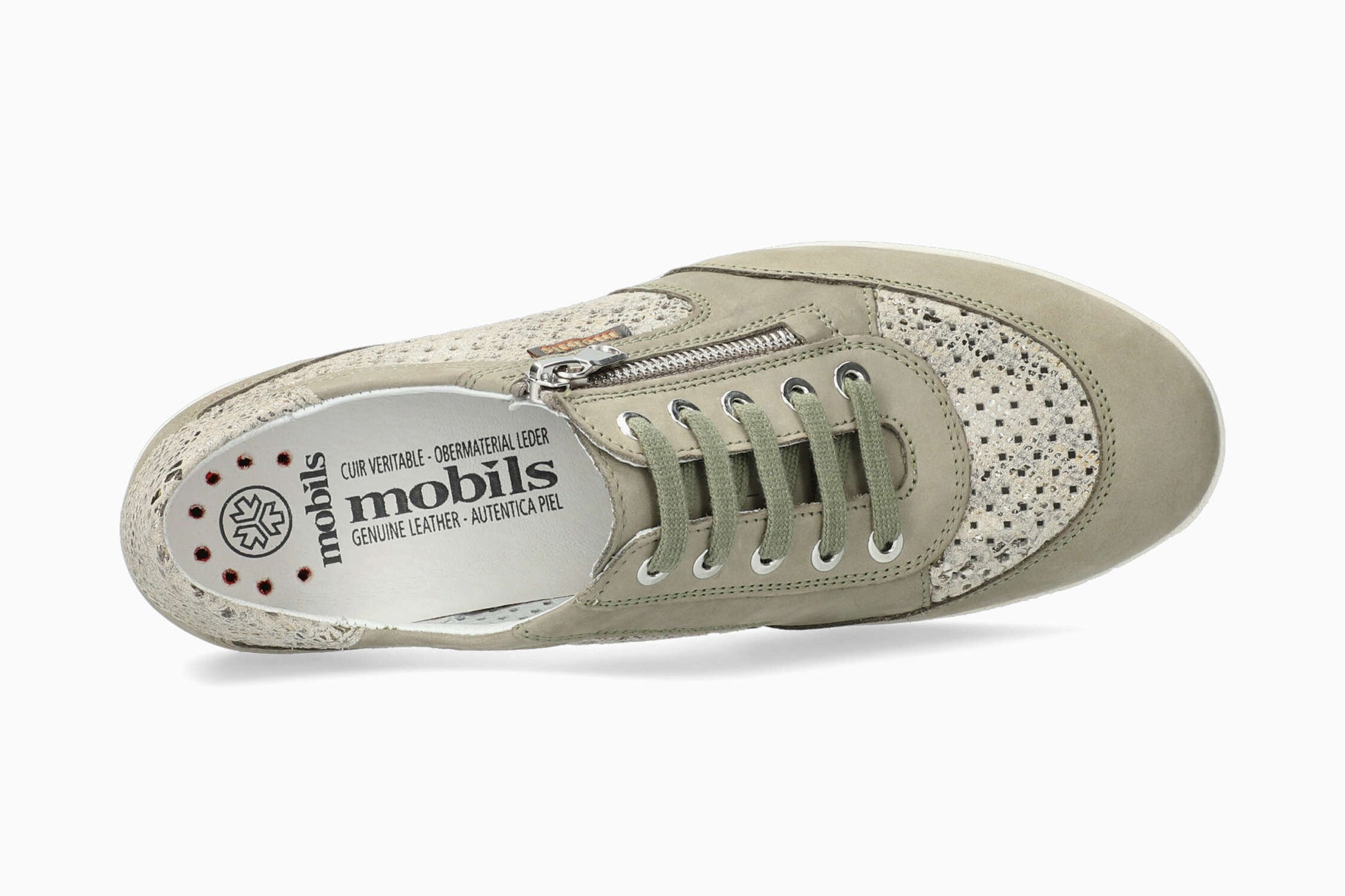 Mobils Precilia Perf Light Khaki Women's Sneaker Top