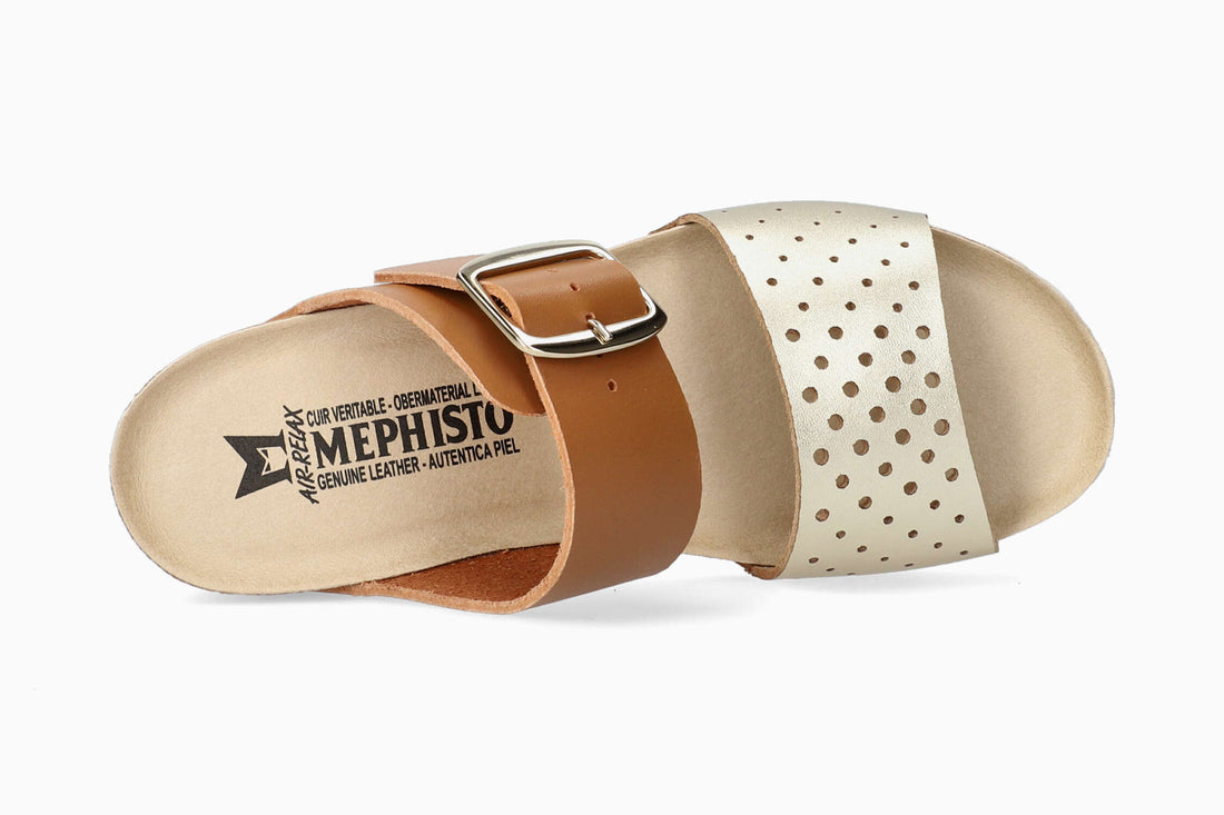 Mephisto Valencia Gold Women's Sandal Top