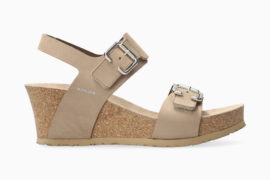 Lissandra Mephisto Women's Wedge Sandals Light Taupe