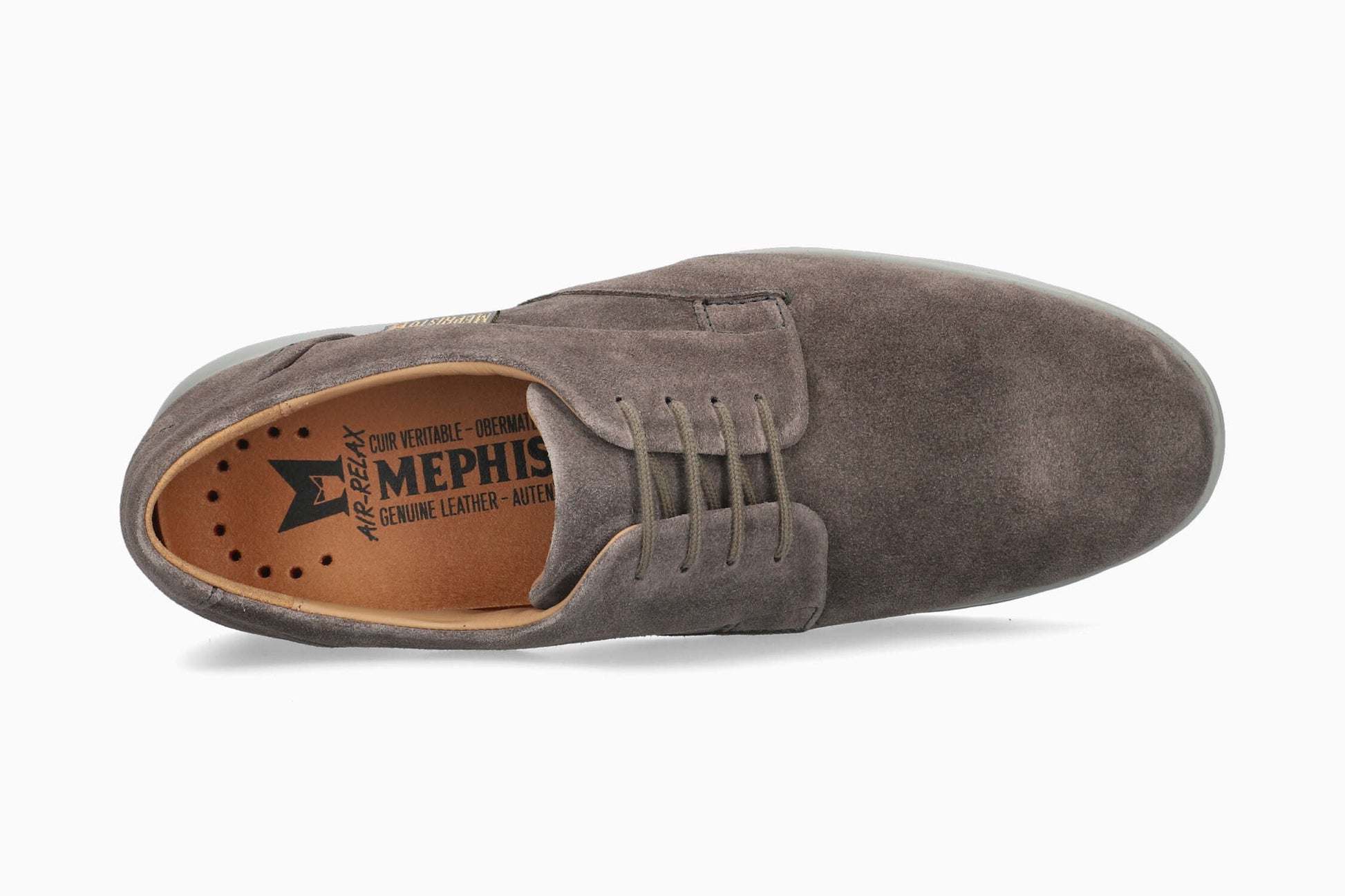 Mephisto Valerio Warm Grey Men's Sneaker Top