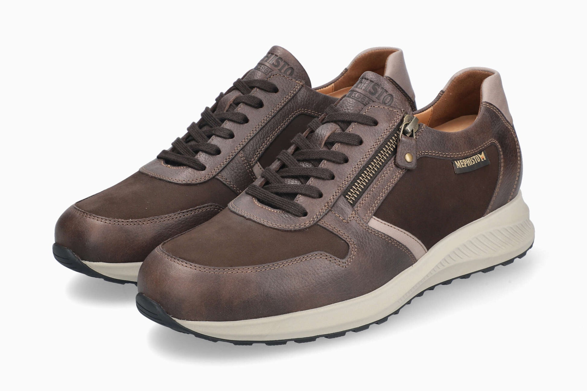 Mephisto Dino Perf Men's Sneaker - Dark Brown - Lace-up