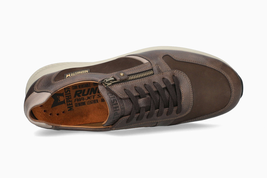 Mephisto Dino Perf Men's Sneaker - Dark Brown - Top