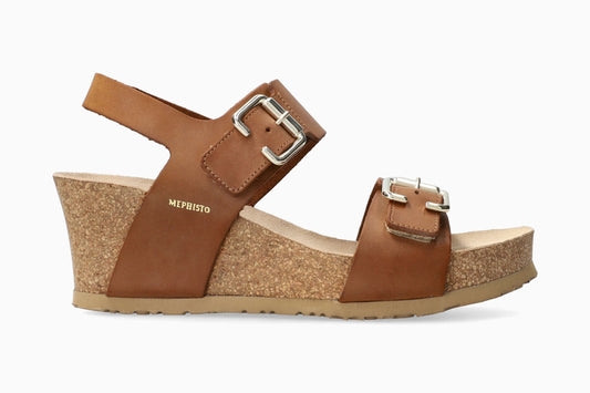 Lissandra Mephisto Women's Wedge Sandals Camel