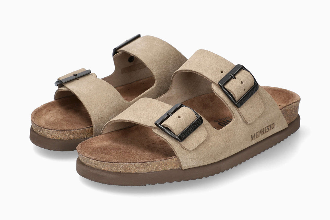 Mephisto Nerio Warm Grey Men's Cork Sandal