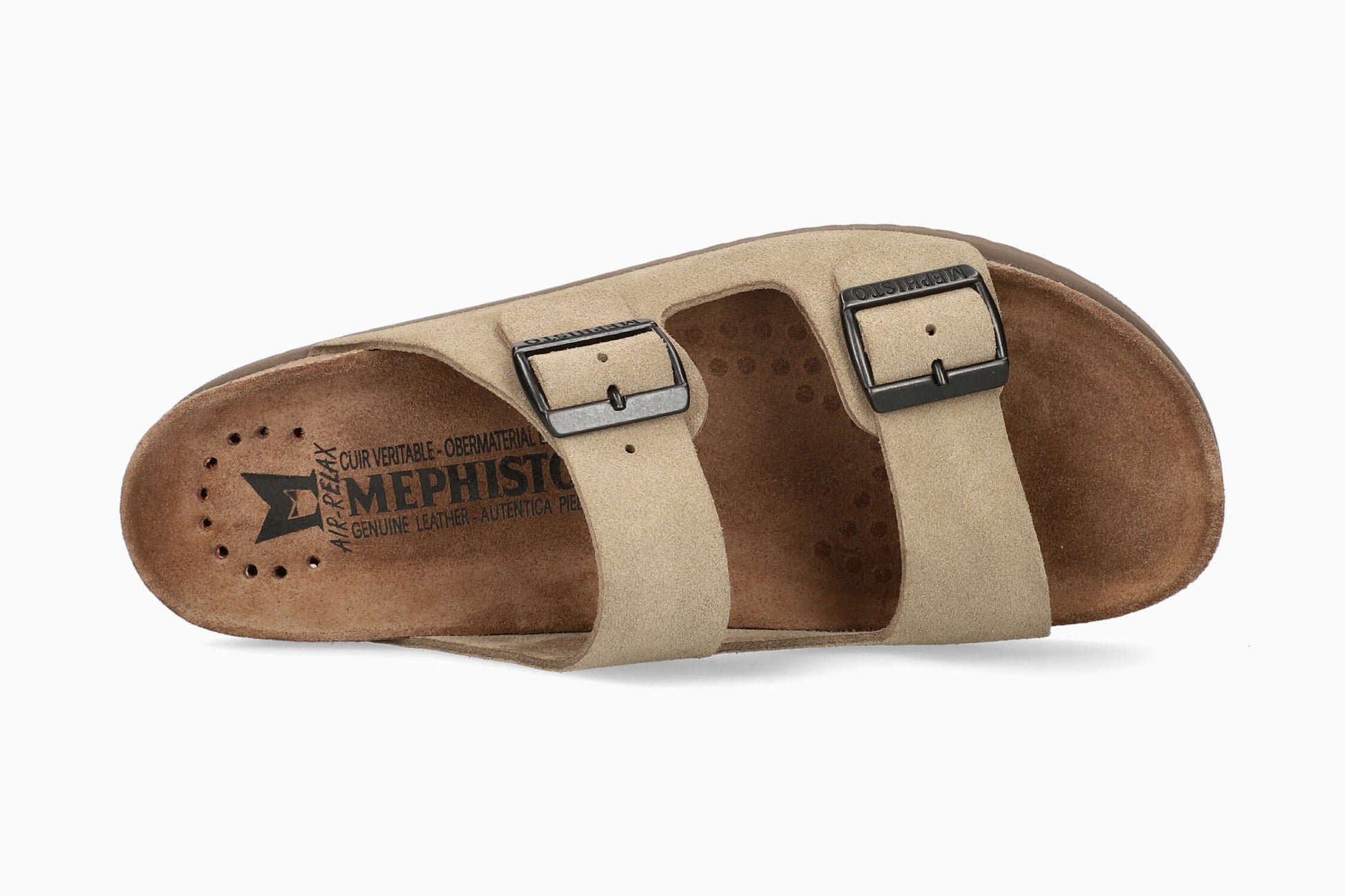 Mephisto Nerio Warm Grey Men's Cork Sandal Top