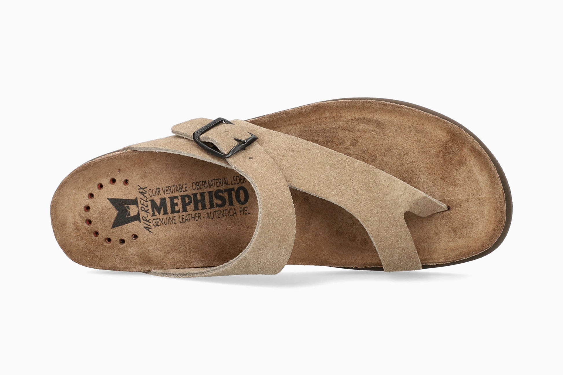 Mephisto Niels Warm Grey Men's Cork Sandal Top