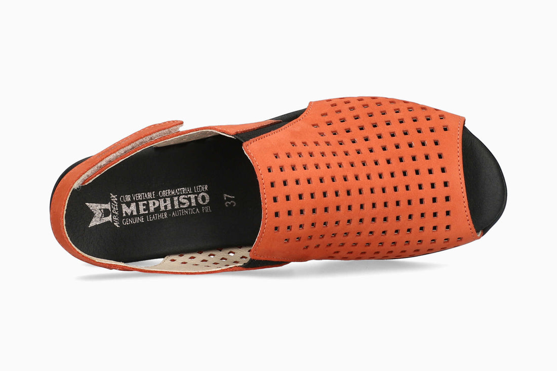 Mephisto Polka Scarlet Red Women's Sandal Top
