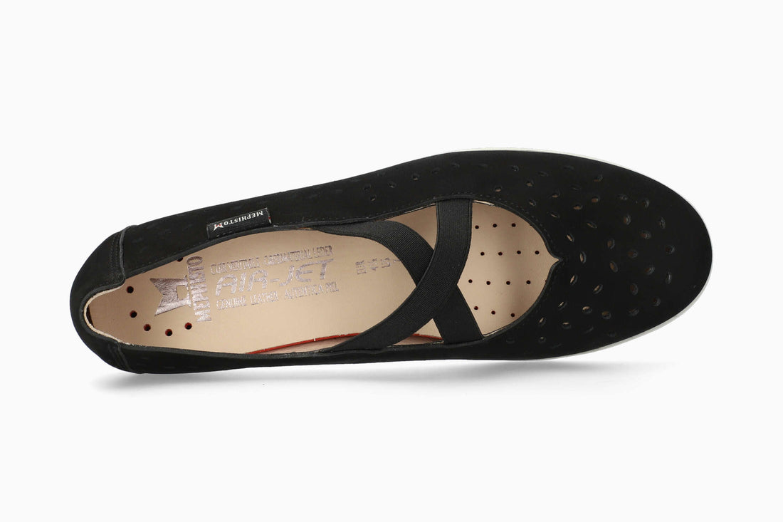 Mephisto Karla Perf Women's Slip-on Black Top