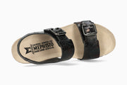 Lissandra Mephisto Women's Wedge Sandals Dark Grey Top
