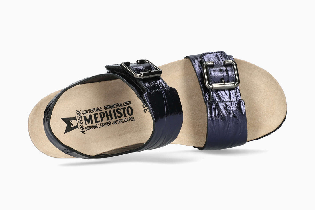 Lissandra Mephisto Women's Wedge Sandals Blue Top