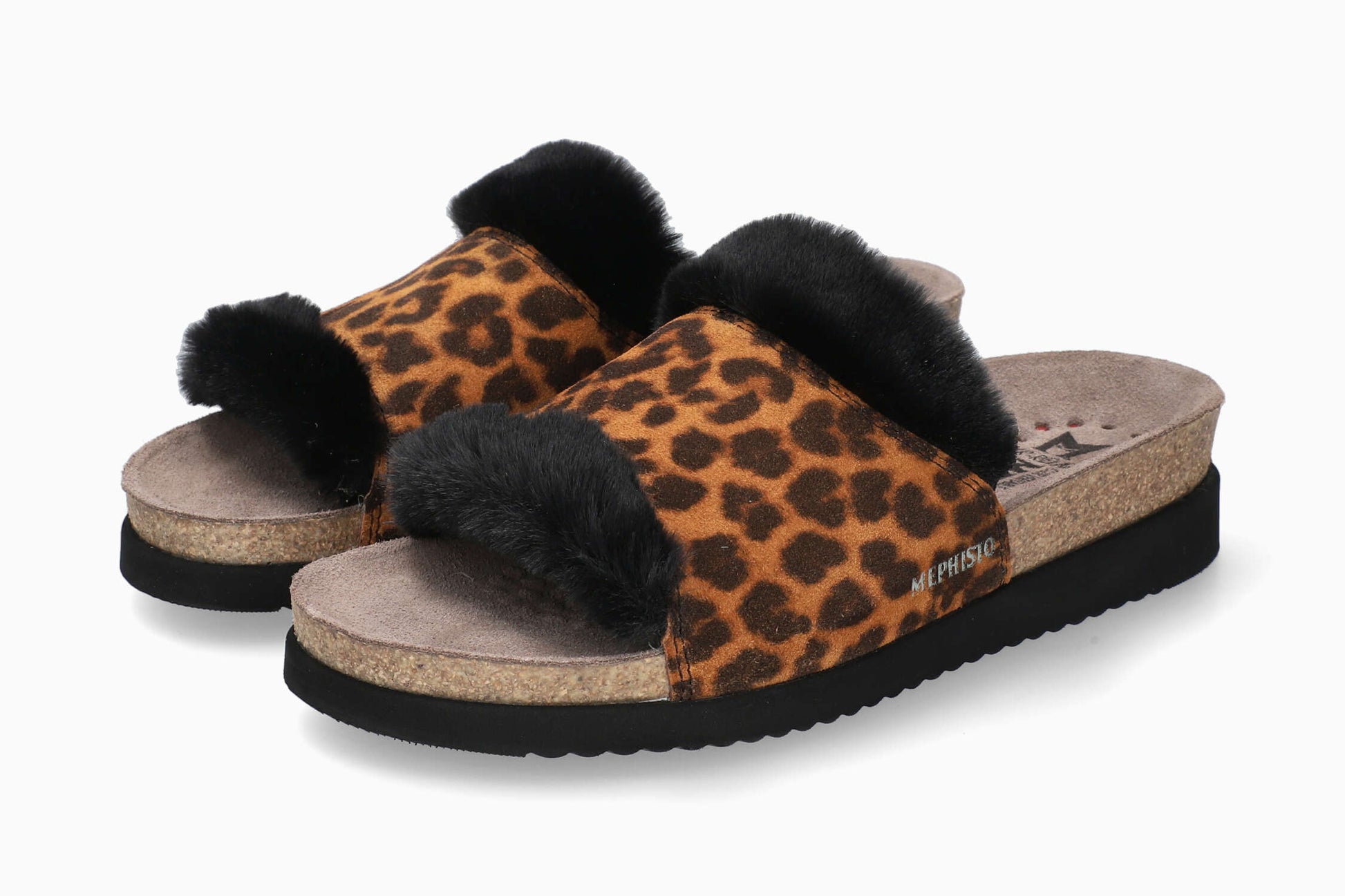 Hemeline Mephisto Women's Sandals Brown Leopard Side